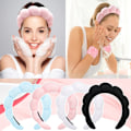 Pikkukuva 2 / 8: Flanellikanka Puffy Hair Hoop Makeup Bubble Terry Cloth Black
