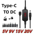 Miniatyrbillede 2 af 8: 1 sæt DC 5-20V 65W Boost Converter med 8/10 adaptere Type C til A