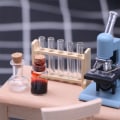 Miniatyrbilde 8 av 8: 1Sett 1:12 Dukkehus Miniatyrprøverørsmålekopp m/stativ La A 1Set