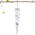 Miniatyrbillede 7 af 8: Sun Catcher Wind Spinner Dekorativ Spiral Spiral Wind Spinner Light blue