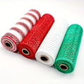 Miniatyrbillede 4 af 8: Jule Mesh Bånd Deco Metallic Efterår Mesh Metallic Folie Whi A