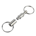 Miniatyrbilde 8 av 8: Dobbel Avtagbar Nøkkelring Sølv Avtagbar Nøkkelring Quick Relea 1pc