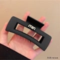 Miniatyrbilde 1 av 8: Solid sorte hårspenner Nye Geometrisk Sklisikker akryl Large A2