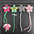 Miniatyrbilde 5 av 8: Blomstersøljer Bjørn Dukke Anheng Bag Dekor Lapel Pins Merker B C