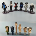 Miniatyrbilde 4 av 8: 12stk Sett 8-10cm Skibidi Toalettfigurer Lekemodell Action