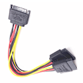 Miniatyrbillede 3 af 5: SATA II Hard Disk Power 15Pin SATA Han Til 2 Hun 15Pin Power