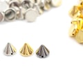 Miniatyrbillede 2 af 7: 100 Stk 10 mm Stud Rund Spike Nitte Craft Bag Læder DIY Black