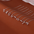 Miniatyrbillede 5 af 8: Bogstaver Øreringe Line For Women Letter Chain Tassel Drop Hangin T