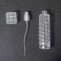 Miniatyrbilde 3 av 5: 30ml glass tykk bunn sylinder Spray parfymeflaske tom Silver
