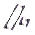 Miniatyrbilde 2 av 8: Type C til 3,5 mm Jack-adapter 90° albue USB C til 3,5 mm hodetelefon A2 2PCS