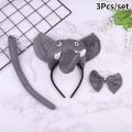 Pikkukuva 1 / 5: Lapset Lapset Elefanttikorvat Pääpanta Eläimen solmio häntää lahjajuhla 3Pcs/set