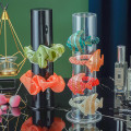 Miniatyrbillede 7 af 8: Akryl Scrunchie Holder Stand Girl Clear Scrunchy Tower Transparent