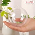 Transparent öppen plast juldekor Ball Bauble Ornament 8CM