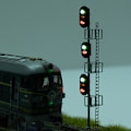 Miniatyrbillede 3 af 5: 1:87 Model Tog Traffic Light 3V/12V til Train Railway ama Gaug Black