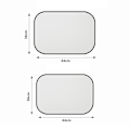 Miniatyrbilde 7 av 8: Vindskjermsolskjermer Sammenleggbar bilfrontvindusolskjerm for Mos 2pcs front seat side