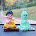 Miniatyrbilde 3 av 5: Solenergi nikkende Buddha Statue Mascot Hjem Bil Interiørdekorasjon A1