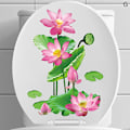 Miniatyrbilde 1 av 8: WC-klistremerker Toalett Blomster Veggklistremerke For Baderom Toalettlokk G
