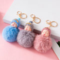 Pikkukuva 2 / 5: Sleeping Baby Avaimenperä ja Fluffy Pehmo Doll Avaimenperät Naisten Tytöt A3
