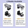 Miniatyrbilde 8 av 8: USB C-adapter Type C hann til hunn 20 Gbps PD 140 W hurtiglading A2