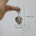 Pikkukuva 3 / 5: n Bowknot Heart Avaimenperä Y2K Metallinen Avaimenperä Reppu Riipus Joulukuu