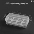 Miniatyrbilde 1 av 8: Egg Box 3/4/8 Grids Egg Holder Container For Outdoor Camping Pi 8 squares