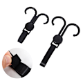 Miniatyrbillede 4 af 8: Sort Dobbelt Krog Baby Barnevogn Hanger Vogn Krog Fastgørelse Strol A1