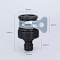Miniatyrbild 7 av 8: Universell vattenkranadapter Plast slangkoppling Snabbkoppling Black