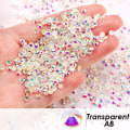 Miniatyrbillede 1 af 8: 1440 stk 2 mm DIY Perler Rhinestone Flat Back Bead Charm Rhineston Transparent AB