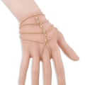 Miniatyrbillede 4 af 5: berømthed multi kæde kvast armbånd armbånd slave finger ring