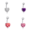 Miniatyrbild 5 av 8: Färg Zircon Crystal Belly Button Ring Creative Butterfly Penda A3