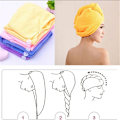 Miniatyrbilde 2 av 8: Mikrofiber Hårhåndkle Tørking Bad Spa Hodehette Turban Twis