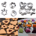 Miniatyrbilde 3 av 6: 1 sett/12 stk rustfritt stål kake kake eggfondant form