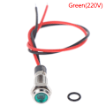 Miniatyrbillede 1 af 5: P67 Vandtæt 6 mm LED-advarselslampe i metal 12(Green 220V)