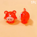 Pikkukuva 1 / 8: 1 kpl Valoisa Piirretty Mikrokoriste Miniatyyri Ruukku Koriste Red