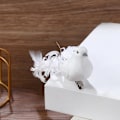 Miniatyrbillede 8 af 8: Hvide Fugle Kunstige Skum Fjer Duer Kunsthåndværk Fugle Mini Deko 15*3.5*4.5