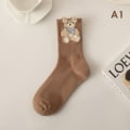 Miniatyrbilde 1 av 5: Japan Harajuku Style Cartoon Creative Striped Bear Sokker Kawaii A1
