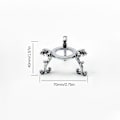 Miniatyrbillede 1 af 8: Metal Display Stand Base Krystalkugle Base Globe Stenglas Ma Silver M