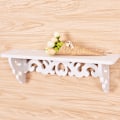 Miniatyrbillede 5 af 8: Hvid træ Væghylde Display Hængende Rack Opbevaringsvarer Hold White Medium
