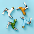 Miniatyrbilde 3 av 8: 4 farger Kran 1/2" Hann Veggmontert Vaskehine Kran Balc Green