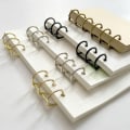 Miniatyrbillede 3 af 5: 2stk Metal 3 Ringe Binder Notesbog Hængslet Ringe Album Spiral silver