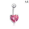 Miniatyrbilde 7 av 8: Farge Zircon Crystal Belly Button Ring Creative Butterfly Penda A3