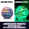 Miniatyrbild 1 av 8: Night Glow Basketball Pu Mjukt Läder Utomhus Anti Slip Basketb Meteor color Number 5 ball