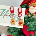 Miniatyrbild 5 av 8: Jultomte Pepparkaksgubbe Snögubbe Julgran Nyckelring Ba A5