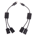 Miniatyrbilde 4 av 5: Micro USB/Type C til Dual Port HUB Cable Y Splitter for nettbrett P B