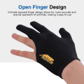 Miniatyrbilde 8 av 8: Biljardhanske Finger Pool Players Hansker Brodert Slip-pro black the left hand