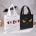 Pikkukuva 4 / 8: Halloween kangaskassit, joissa on kurpitsa, aave, lepakko ja muumio 4