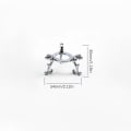 Miniatyrbillede 1 af 8: Metal Display Stand Base Krystalkugle Base Globe Stenglas Ma Silver L
