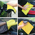 Pikkukuva 4 / 8: Imuva Mikrokuitu Pyyhe Auto Koti Keittiö Koralli Sametti Pesu Yellow-gray