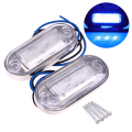 Miniatyrbilde 1 av 5: 2stk 12V Båtstøttelys Trappedekk akterspeil LED Hekk Blue