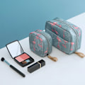 Miniatyrbilde 3 av 8: Kosmetisk veske Flamingo Ensfarget Reise Toalettveske Oppbevaringspose C A
